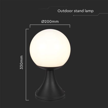 Buitenlamp 1xE27/60W/230V IP44 33 cm zwart