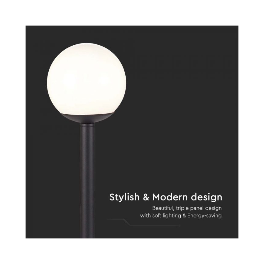 Buitenlamp 1xE27/60W/230V IP44 97 cm zwart
