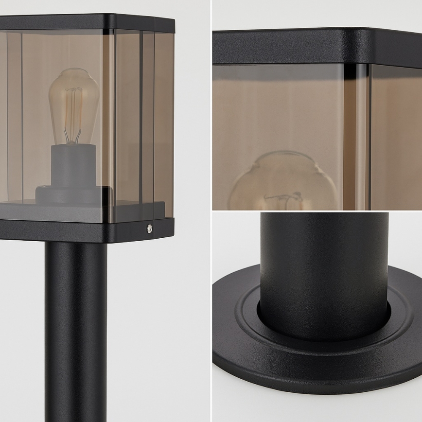Buitenlamp 1xE27/60W/230V IP44 zwart/rookbruin