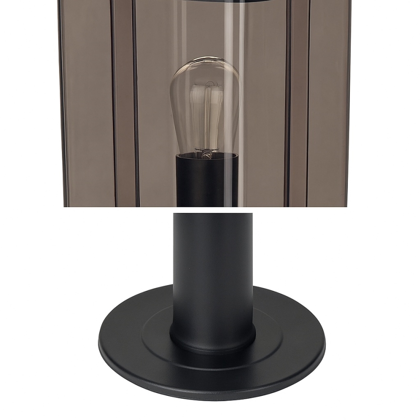 Buitenlamp 1xE27/60W/230V IP44 zwart/rookbruin
