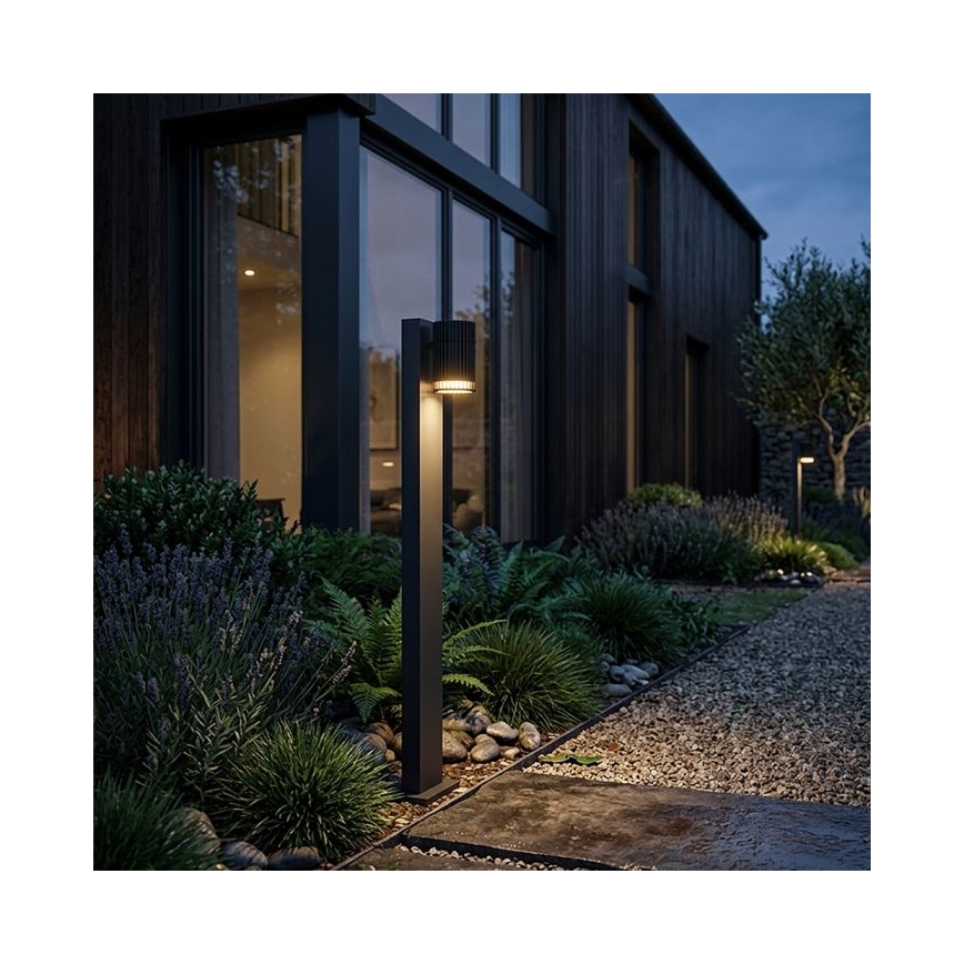 Buitenlamp 1xGU10/10W/230V IP44 50 cm zwart