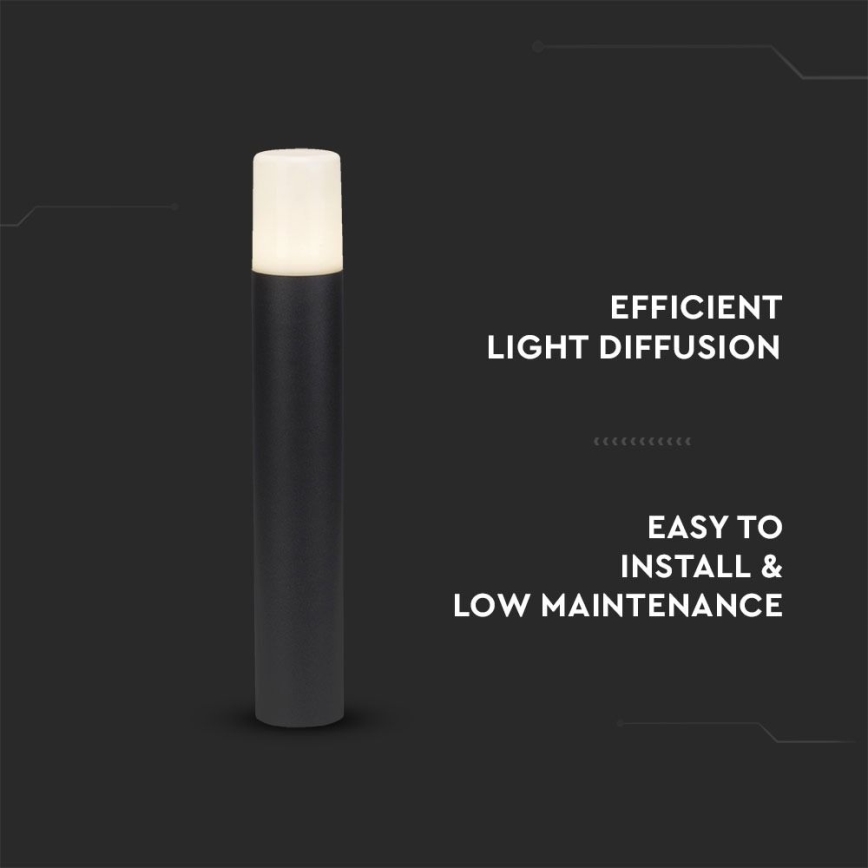 Buitenlamp 1xGU10/35W/230V IP54 50 cm zwart