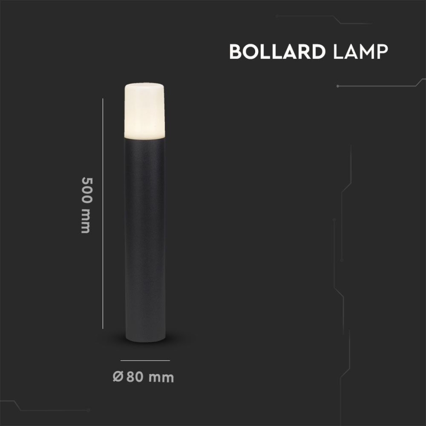 Buitenlamp 1xGU10/35W/230V IP54 50 cm zwart