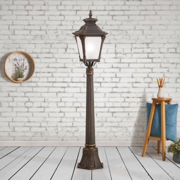 Buitenlamp AIKO 1xE27/60W/230V 115 cm IP23 brons/patina