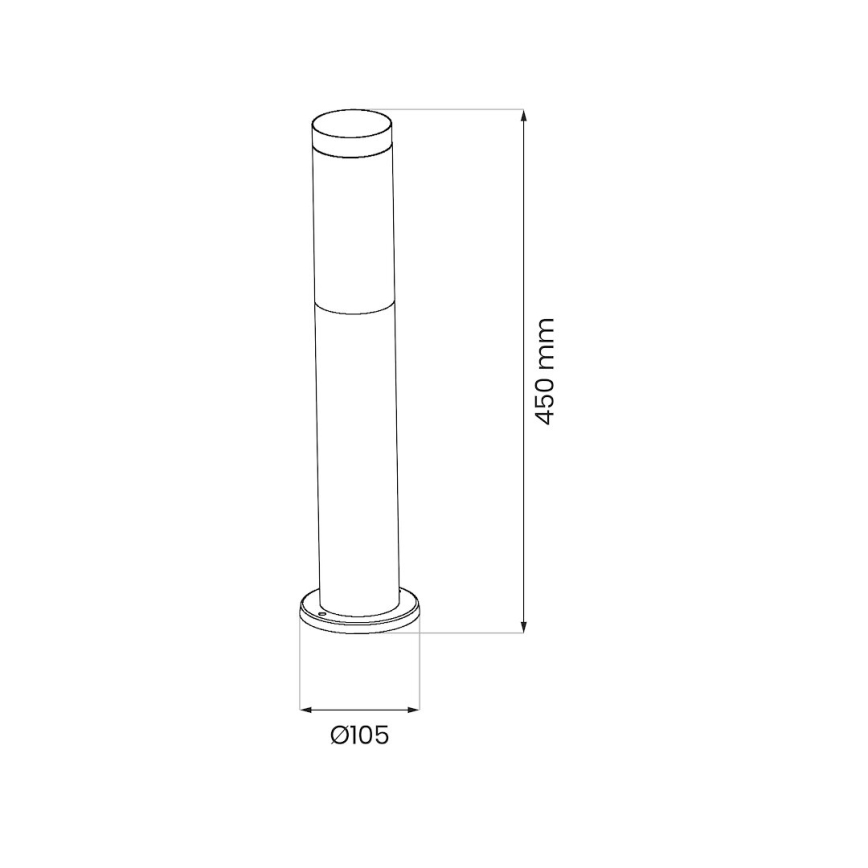 Buitenlamp BROOKLYN 1xE27/60W/230V 45 cm IP44 mat chroom