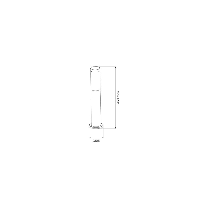 Buitenlamp BROOKLYN 1xE27/60W/230V 45 cm IP44 mat chroom