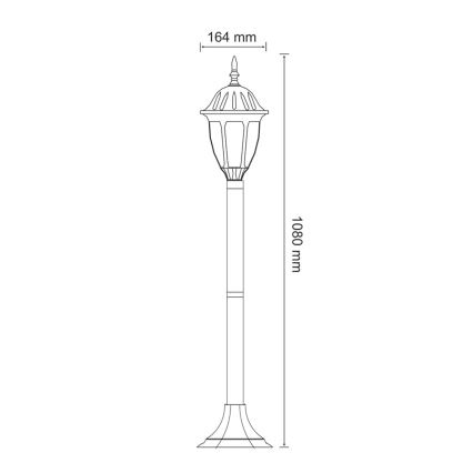 Buitenlamp FLORENCJA 1xE27/20W/230V IP43