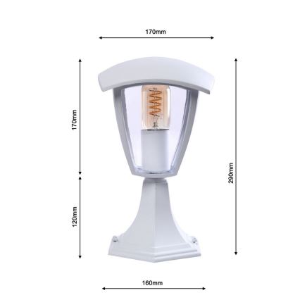 Buitenlamp FOX 1xE27/40W/230V IP44 wit