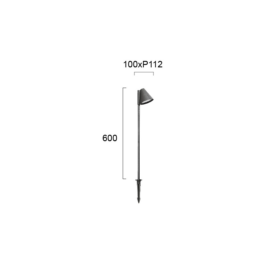 Buitenlamp GILBERT 1xGU10/20W/230V IP65 antraciet