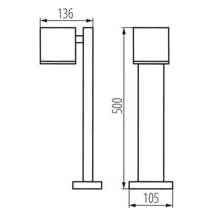 Buitenlamp GORI 1xGU10/35W/230V IP44