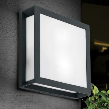 Buitenlamp HENRY 2xE27/15W/230V 26x26 cm IP44 antraciet