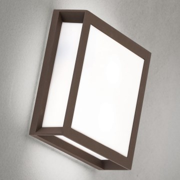 Buitenlamp HENRY 2xE27/15W/230V 26x26 cm IP44 bruin