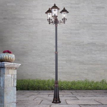 Buitenlamp KENZO 3xE27/100W/230V IP44 brons/patina
