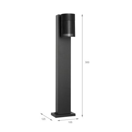 Buitenlamp LANTHEA 1xGU10/11W/230V IP44 50 cm zwart