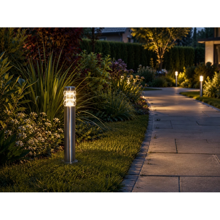 Buitenlamp LULA 1xE27/60W/230V 45 cm IP44 mat chroom