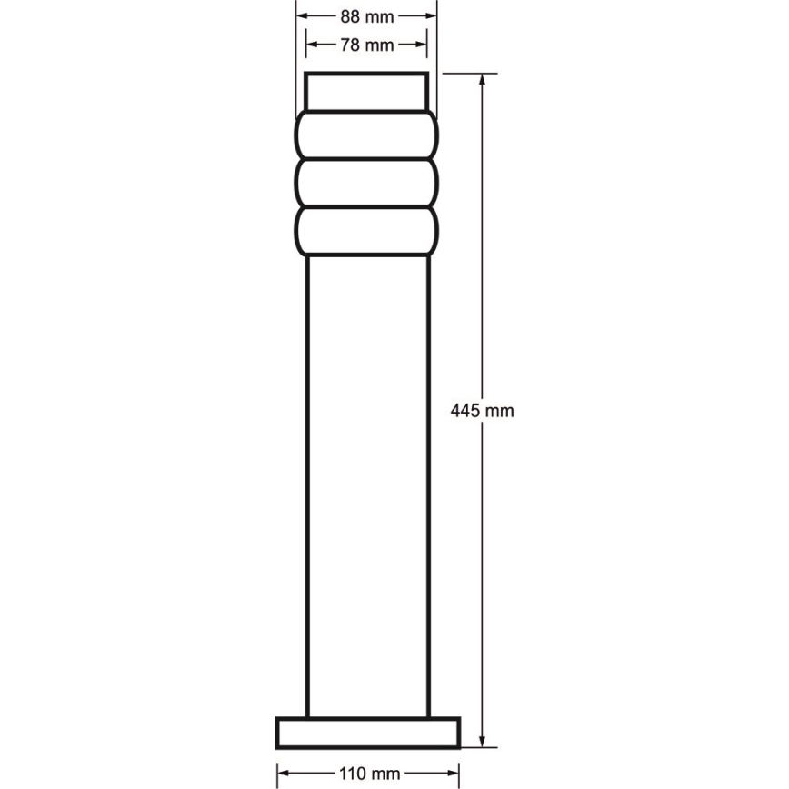 Buitenlamp LULA 1xE27/60W/230V 45 cm IP44 mat chroom