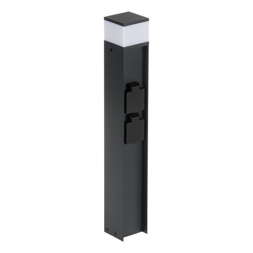Buitenlamp met 2 stopcontacten DASTEN 1xG9/11W/230V 50 cm IP44 zwart