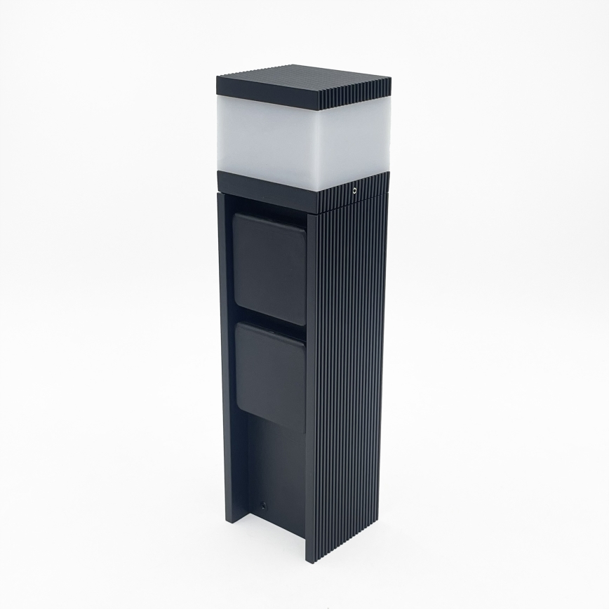 Buitenlamp met 2 stopcontacten VESPER 1xG9/5W/230V IP44 30 cm zwart