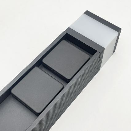 Buitenlamp met 2 stopcontacten VESPER 1xG9/5W/230V IP44 30 cm zwart