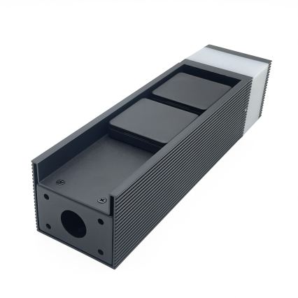 Buitenlamp met 2 stopcontacten VESPER 1xG9/5W/230V IP44 30 cm zwart
