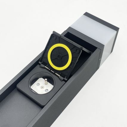 Buitenlamp met 2 stopcontacten VESPER 1xG9/5W/230V IP44 30 cm zwart