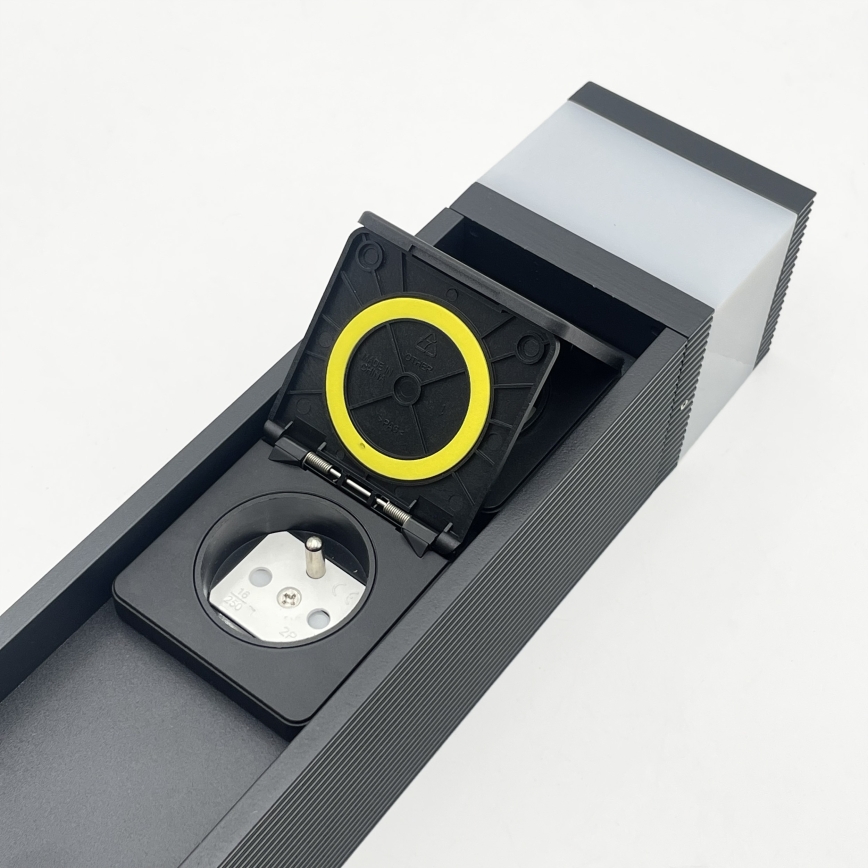 Buitenlamp met 2 stopcontacten VESPER 1xG9/5W/230V IP44 30 cm zwart