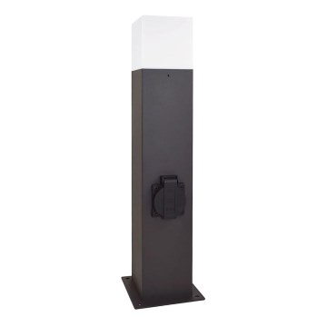 Buitenlamp met houder NEW YORK 1xE27/12W/230V IP44 44 cm grafiet
