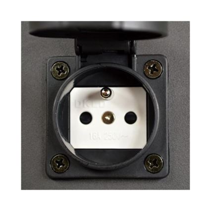 Buitenlamp met houder NEW YORK 1xE27/12W/230V IP44 44 cm antraciet