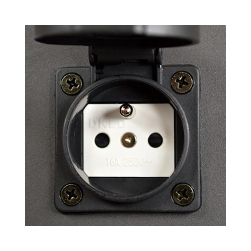 Buitenlamp met houder NEW YORK 1xE27/12W/230V IP44 44 cm antraciet
