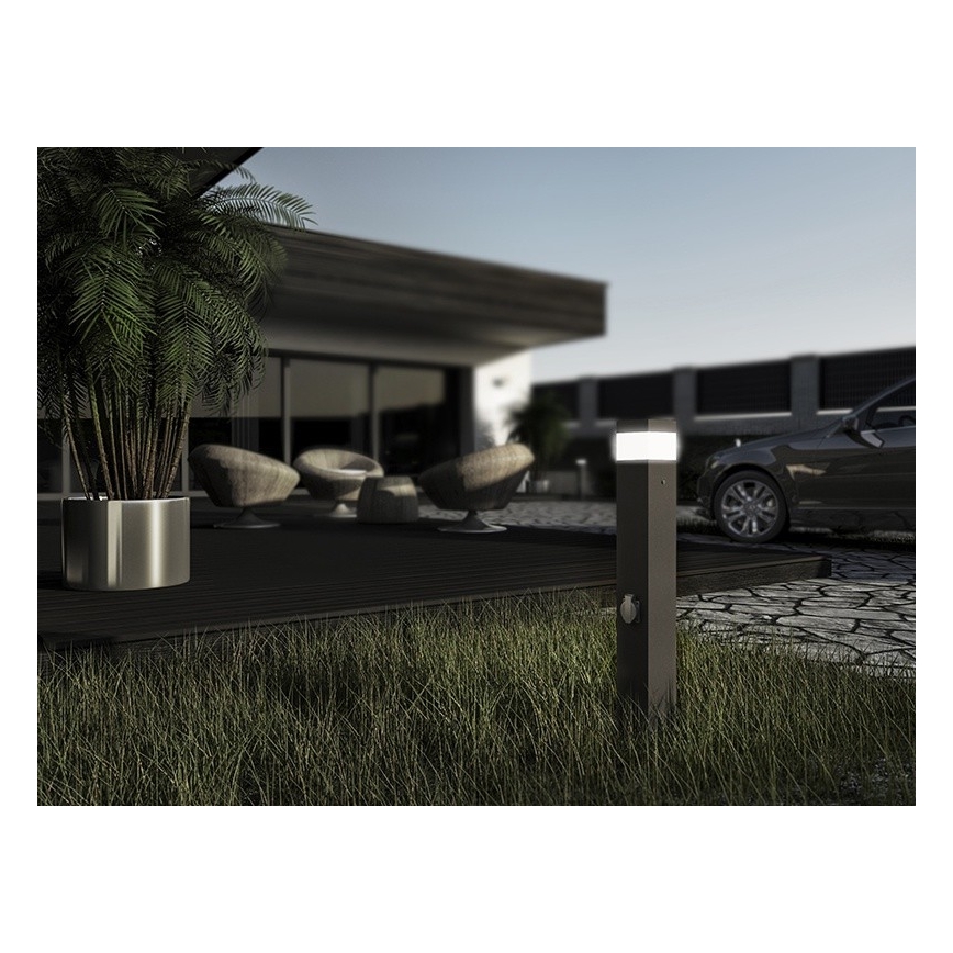 Buitenlamp met sensor en stopcontact GARD 1xE14/60W IP44