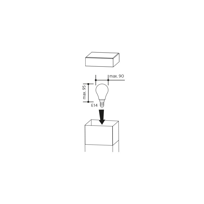 Buitenlamp met sensor en stopcontact GARD 1xE14/60W IP44