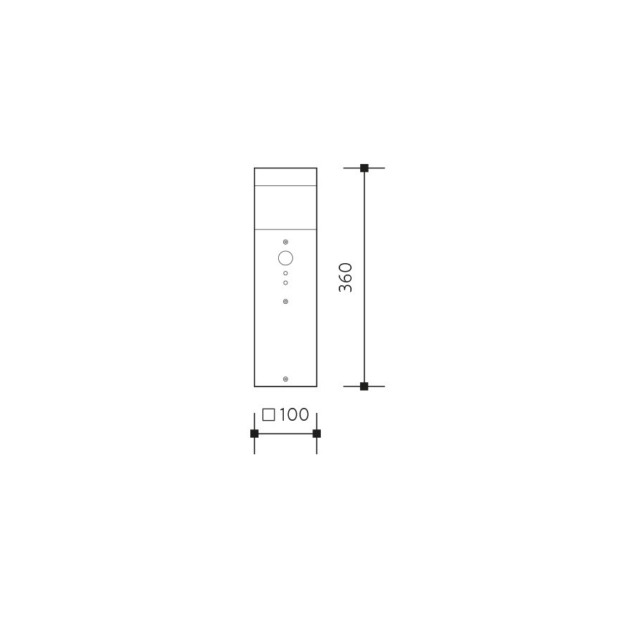 Buitenlamp met sensor GARD 1xE14/60W/230V IP44