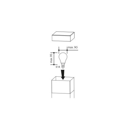 Buitenlamp met sensor GARD 1xE14/60W/230V IP44