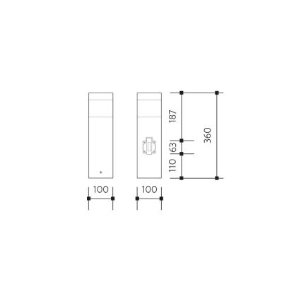 Buitenlamp met sensor GARD 1xE14/60W/230V IP44