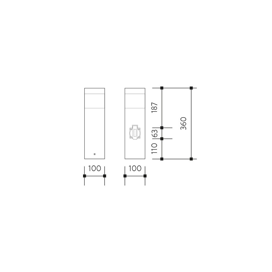 Buitenlamp met sensor GARD 1xE14/60W/230V IP44