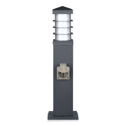 Buitenlamp met stopcontacten SCHUKO 1xE27/13W/230V IP44