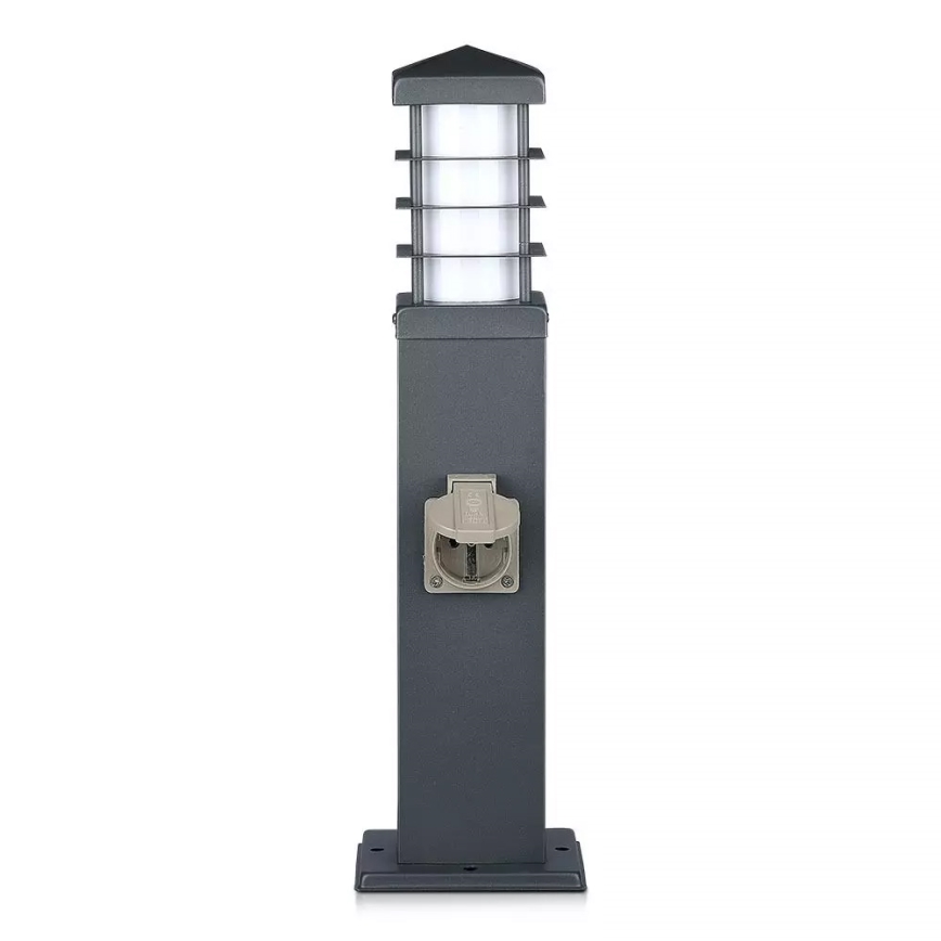 Buitenlamp met stopcontacten SCHUKO 1xE27/13W/230V IP44