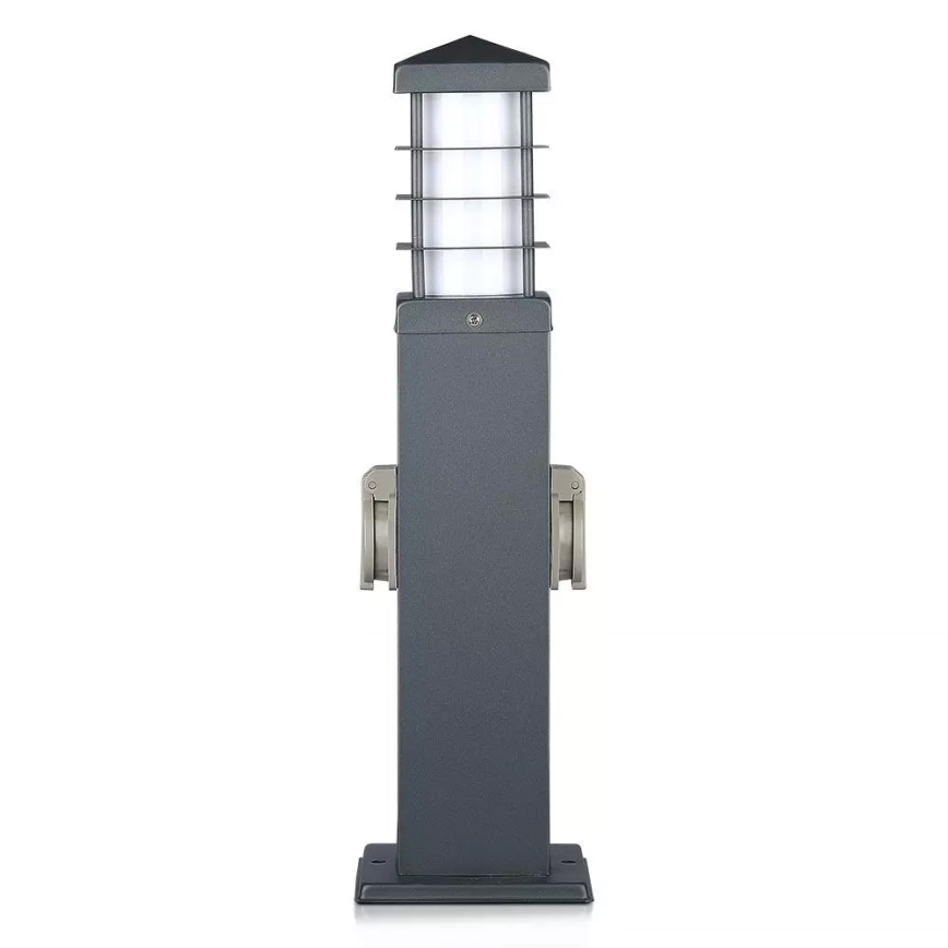 Buitenlamp met stopcontacten SCHUKO 1xE27/13W/230V IP44