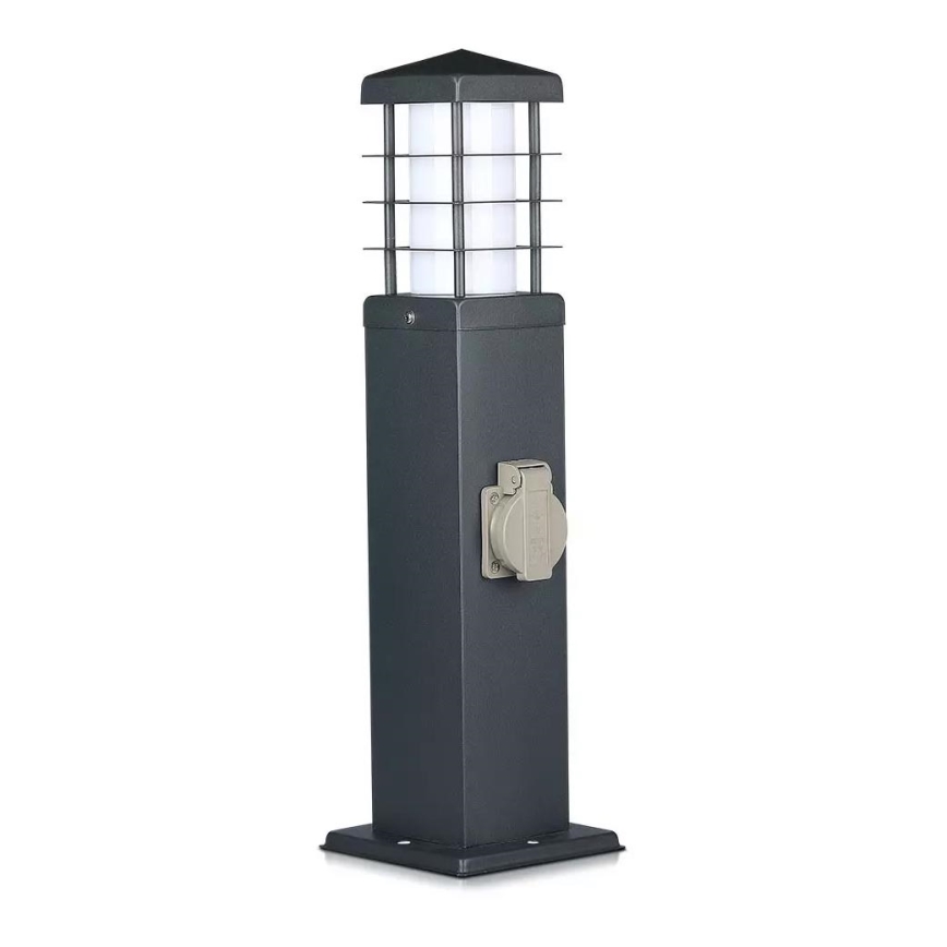 Buitenlamp met stopcontacten SCHUKO 1xE27/13W/230V IP44