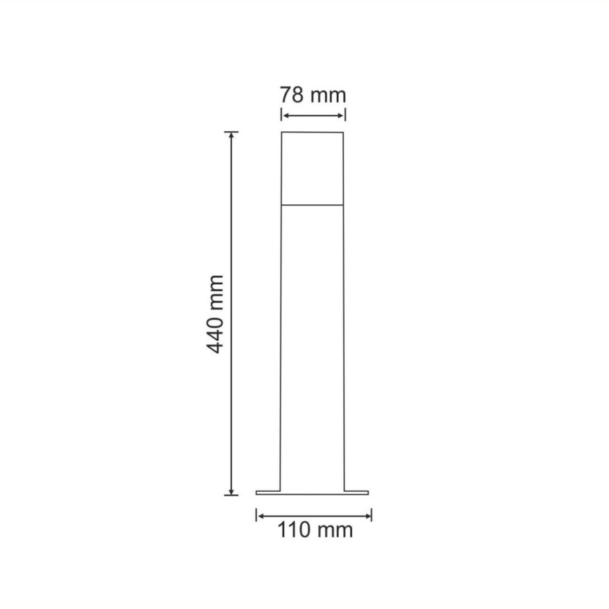 Buitenlamp NEW YORK 1xE27/12W/230V IP44 44 cm antraciet