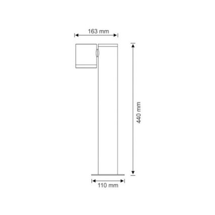 Buitenlamp PINO 1xGU10/10W/230V IP44 44 cm