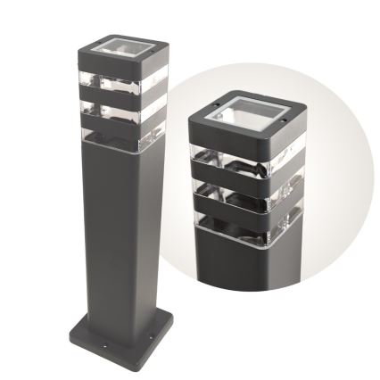Buitenlamp SANTA 1x E27, max. 60 W, 230 V, 50 cm, IP54, antraciet