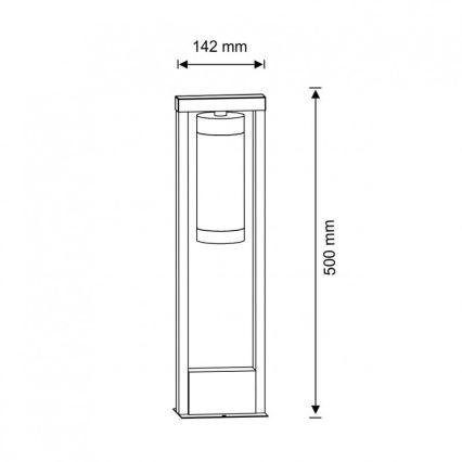 Buitenlamp SPECTRA 1xE27/10W/230V IP44 50 cm