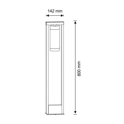 Buitenlamp SPECTRA 1xE27/10W/230V IP44 80 cm