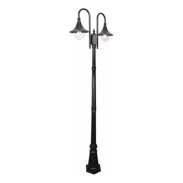 Buitenlamp TALEZ 2xE27/15W/230V IP44 zwart