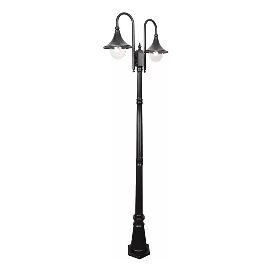 Buitenlamp TALEZ 2xE27/15W/230V IP44 zwart
