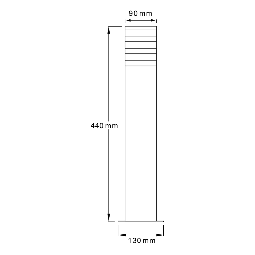 Buitenlamp TEKSAS 1xE27/12W/230V IP44 44 cm grafiet