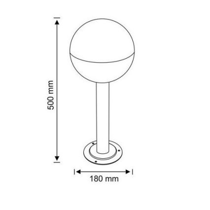 Buitenlamp ULSA 1xE27/12W/230V IP44 50 cm