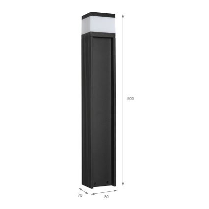 Buitenlamp VESPER 1xG9/5W/230V IP44 50 cm zwart