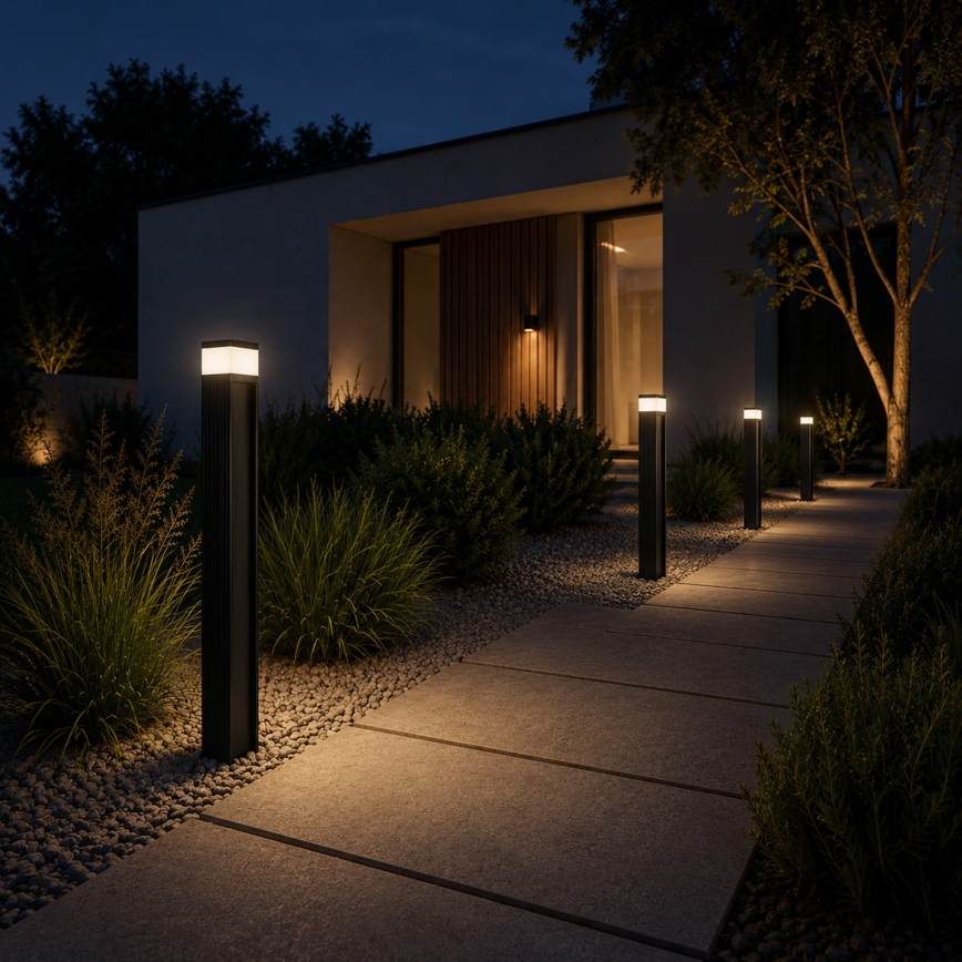 Buitenlamp VESPER 1xG9/5W/230V IP44 80 cm zwart